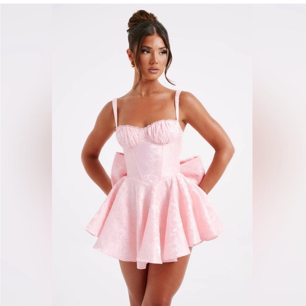 Babyboo Emelie Elegant Pink Playsuit with Bow
